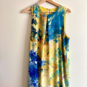Yellow Abstract Sleeveless Dress (H&M)